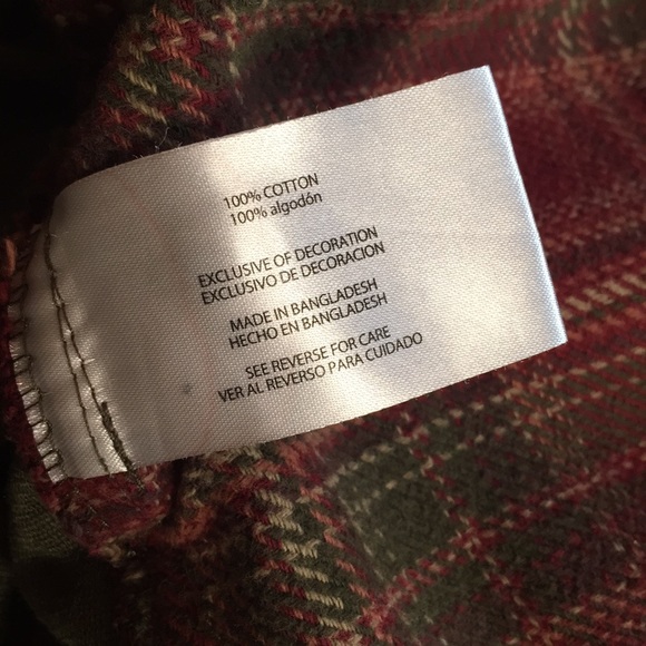 Orvis long sleeve flannel red and green plaid flannel size x large - Picture 7 of 9